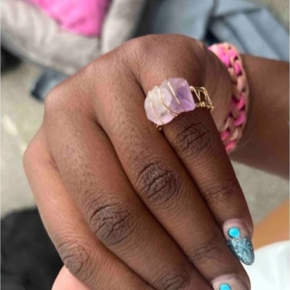 Purple EMERY ROSE STONE RING - Picture 8 of 11